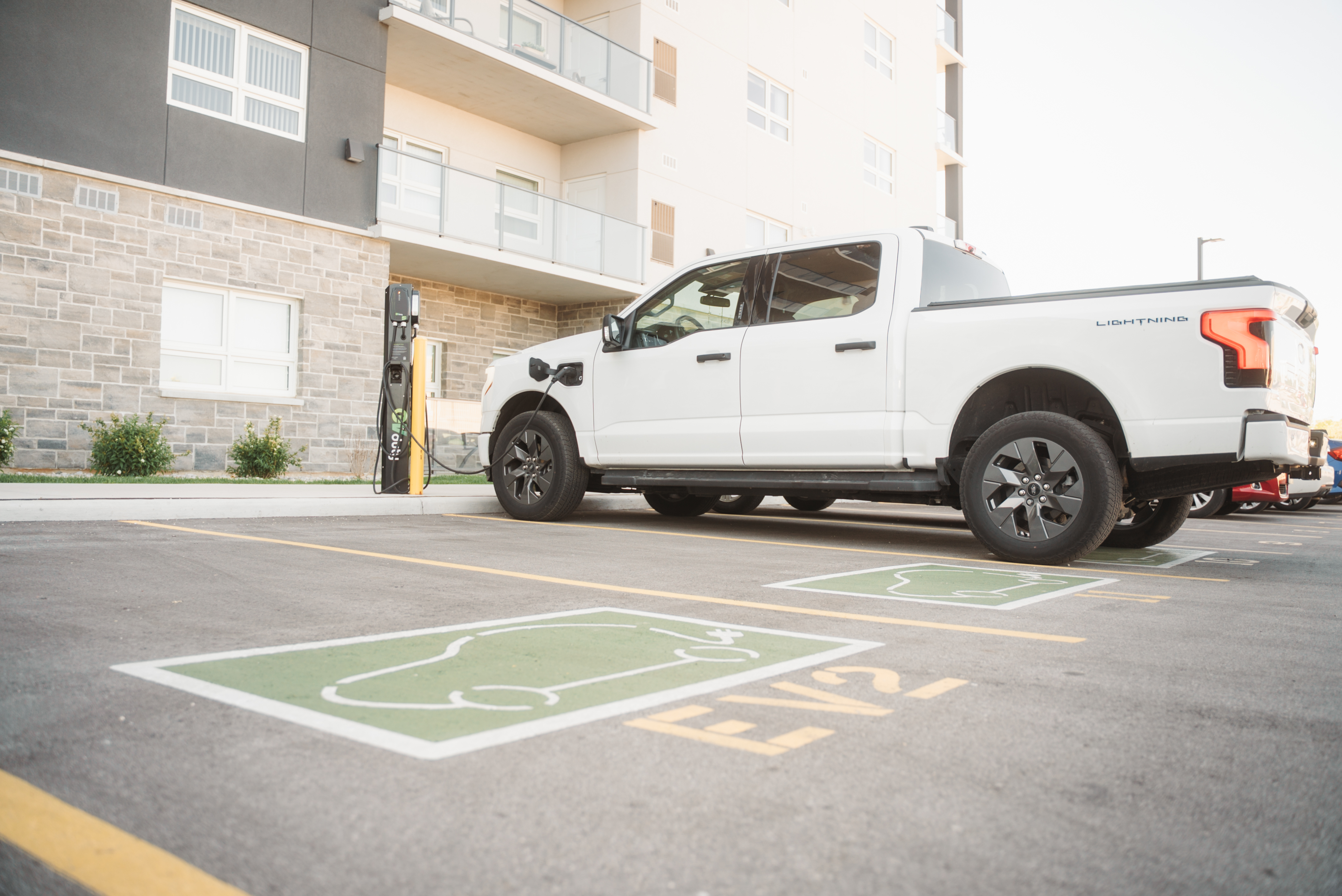 EV charging station installation at Viridian Place